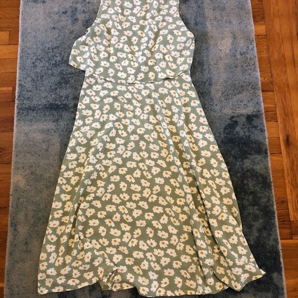 Floral midi a-line dress